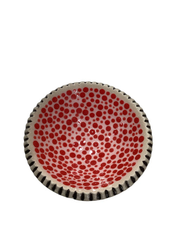 Pink + Red Spotted Dish