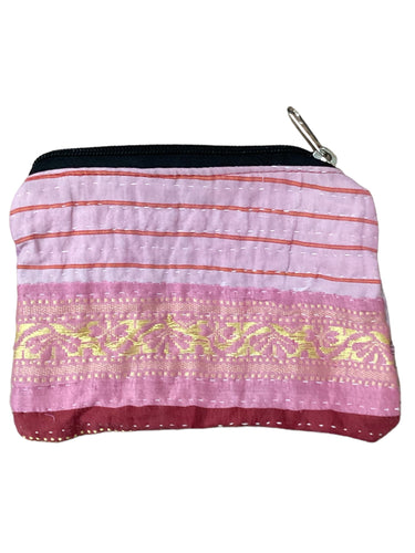 Kantha Zipper Pouch Bag - Medium