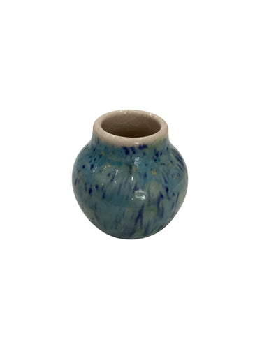 Small Blue Speckled Vase