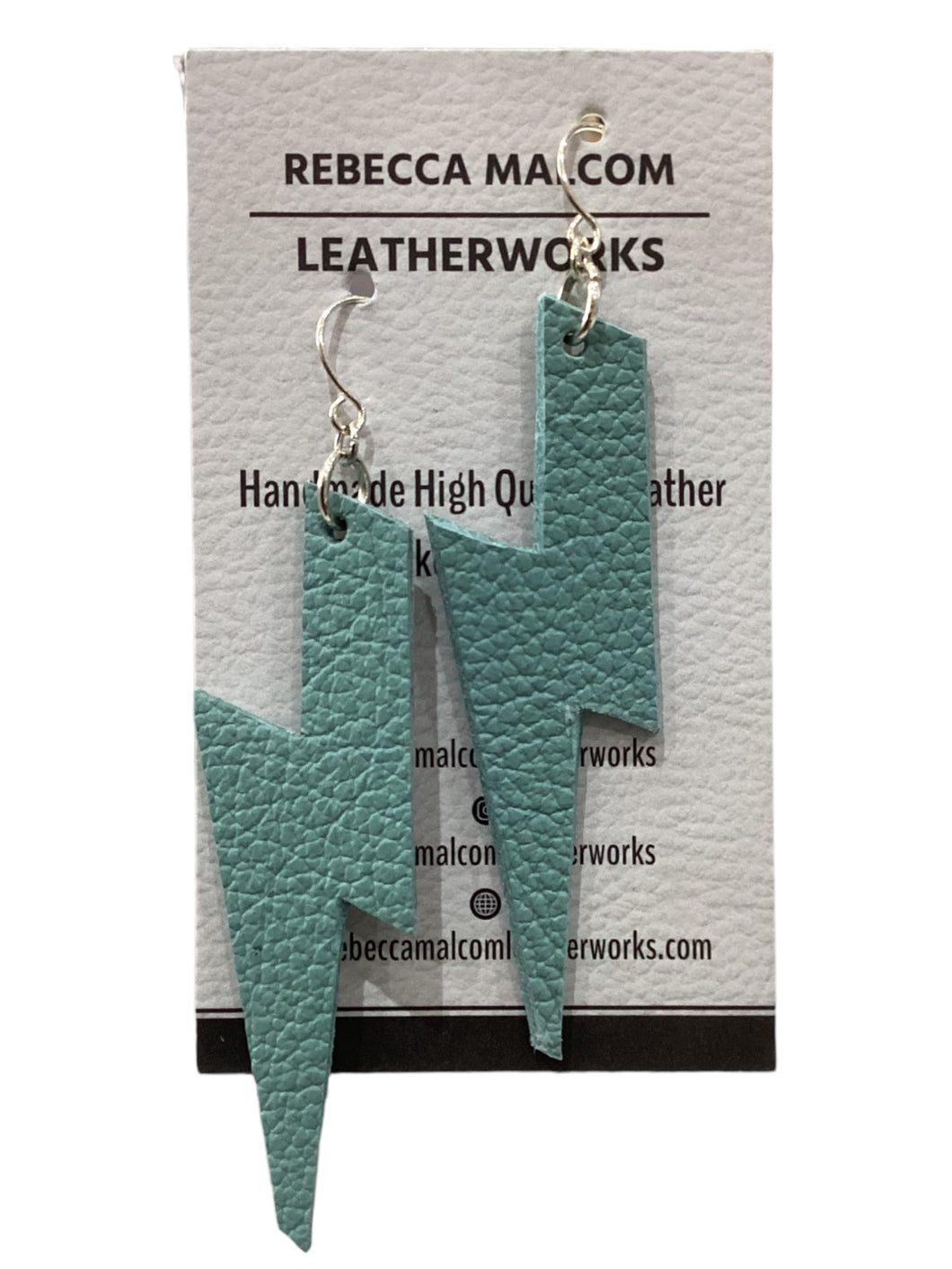 Lightening Bolt Earrings - Teal