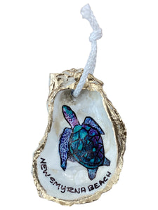 Blue Turtle Oyster Ornament