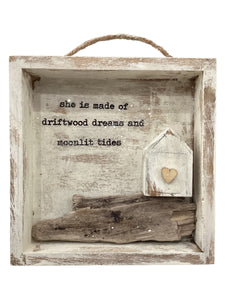 Driftwood Tiny House Shadowbox - Driftwood Dreams
