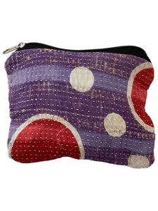 Kantha Zipper Pouch Bag - Small