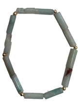 Stone Tube Bracelets with 18k Gold