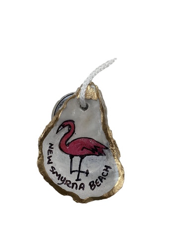 NSB Flamingo Oyster Ornament