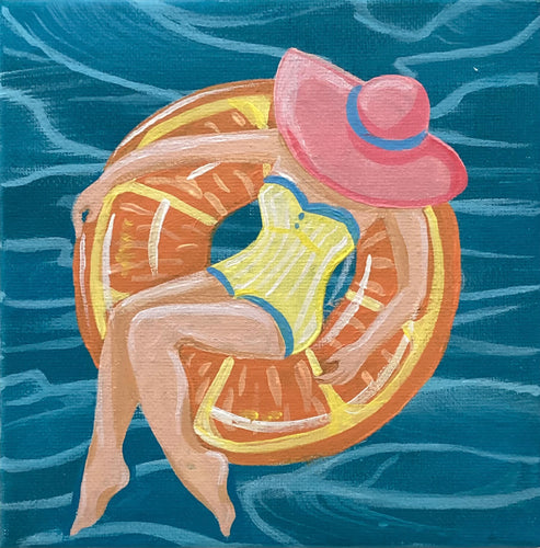 Vintage Pool Time - Pink Hat