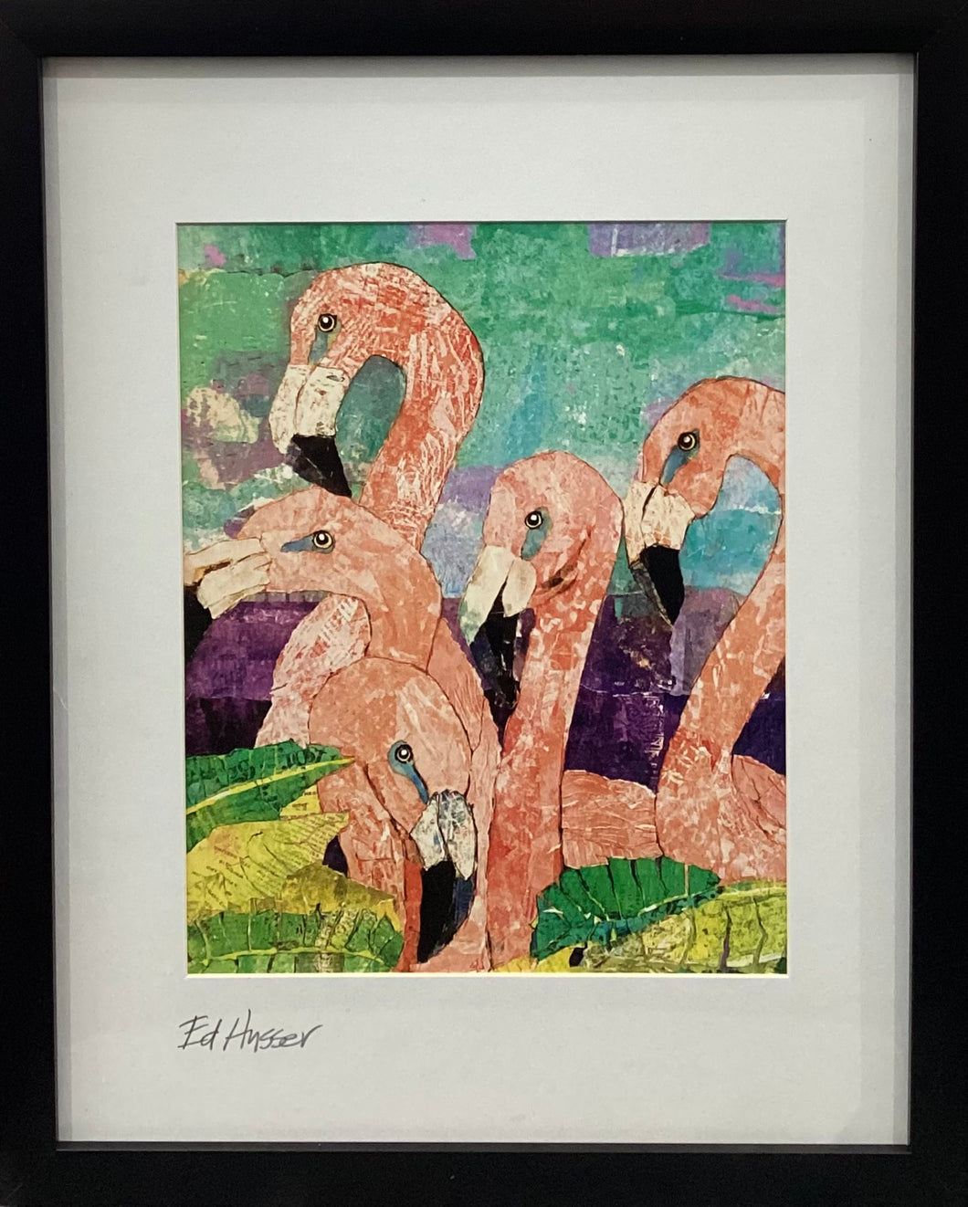 Pink Flamingos - Print - Framed