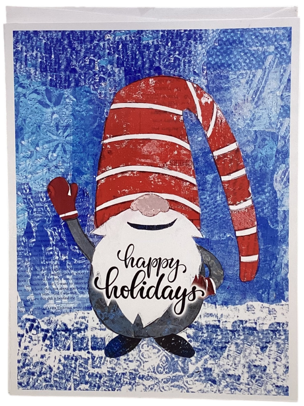 Holiday Gnome - Happy Holidays - Notecard