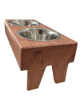 Dog Dish Stand - Large Red Cedar