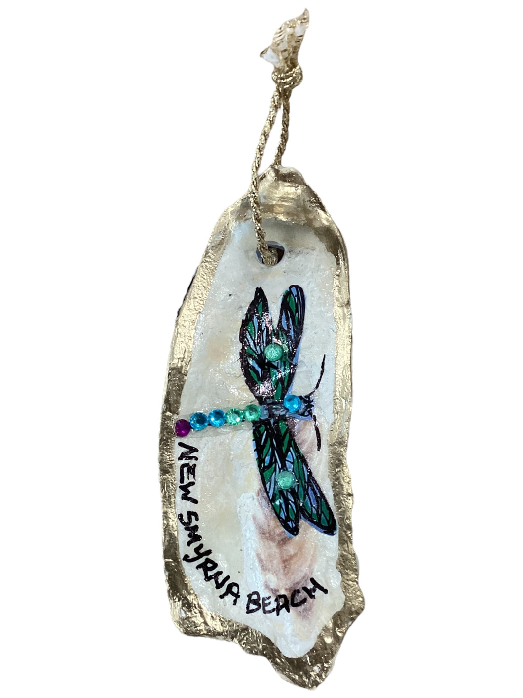 Dragonfly Oyster Ornament