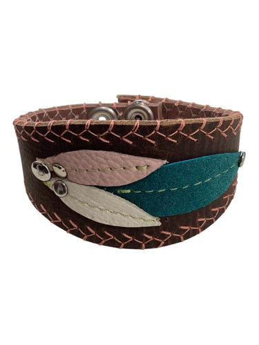 Janis Cuff - Teal/Cream/Pink