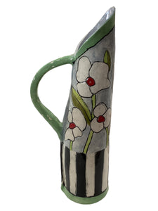 Floral Stiped Pitcher