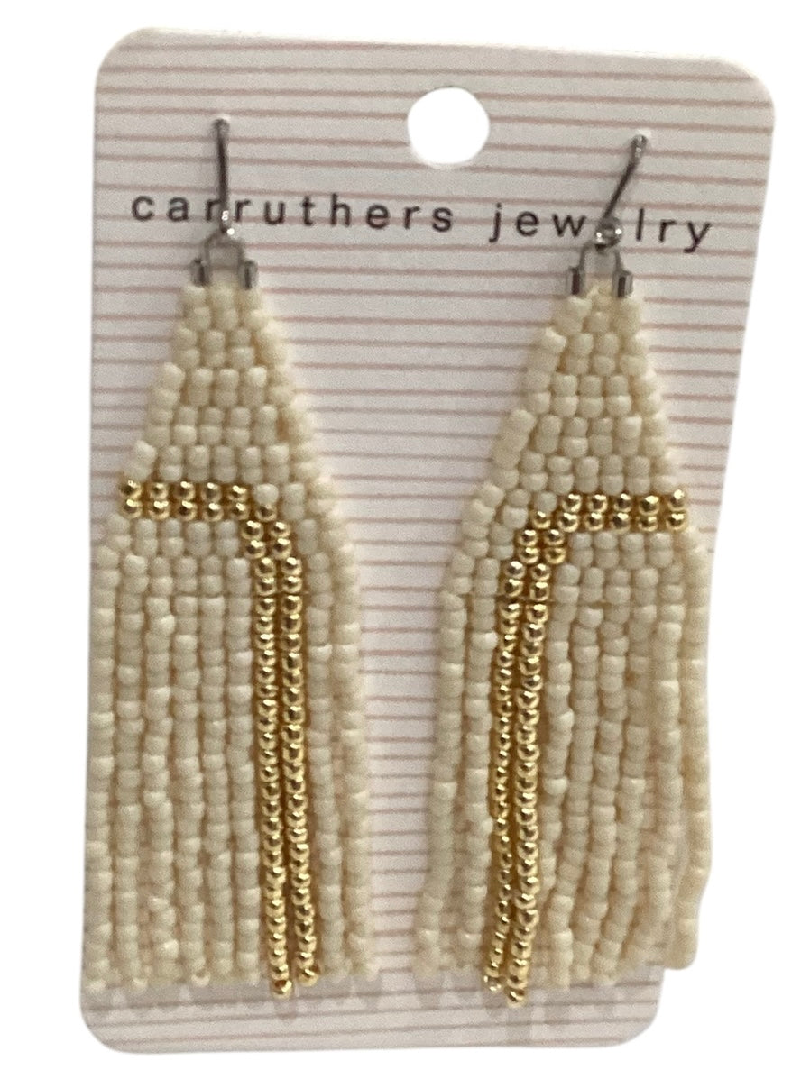 Cream + Tan X-Large Earrings