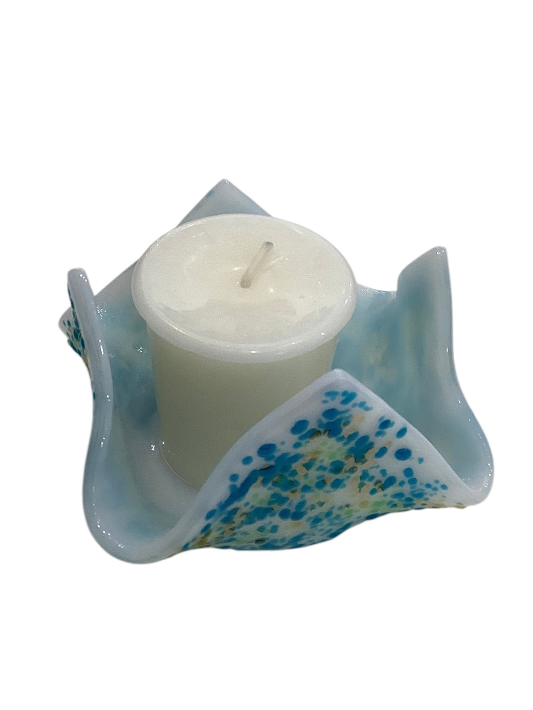 Votive/Small Cup Holder - Blue + White