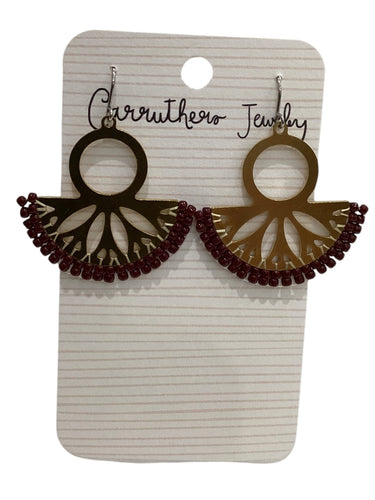 Brown + Gold Small Earrings