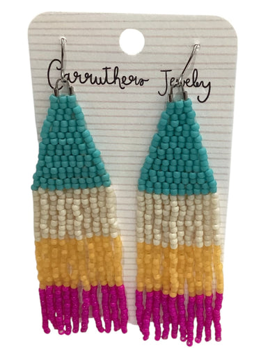 Blue + Yellow + Pink X-Large Earrings