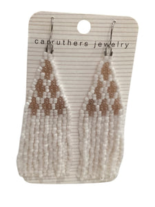 White + Pink Large Earrings