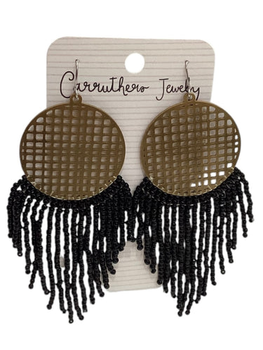 Black + Gold Large Earrings