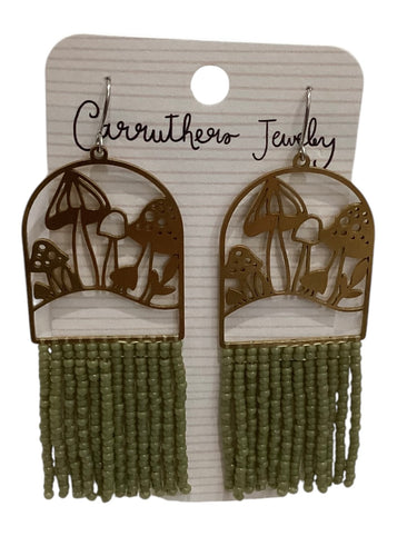 Olive + Gold Medium Earrings