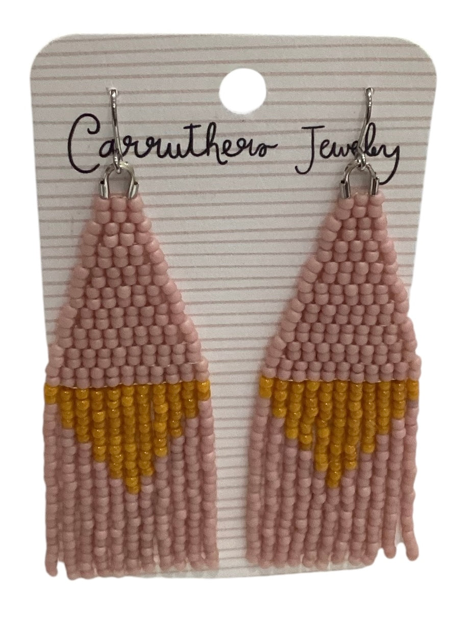 Pink + Yellow Large Earrings