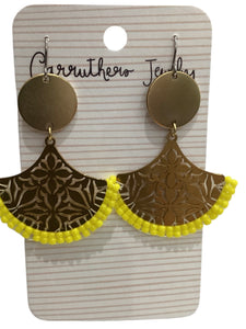 Yellow + Gold Small Earrings