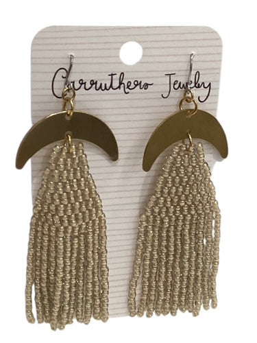 Gold Half Moon Large Earrings