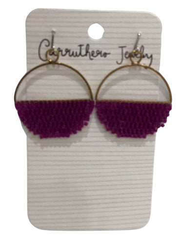Purple + Gold Small Earrings