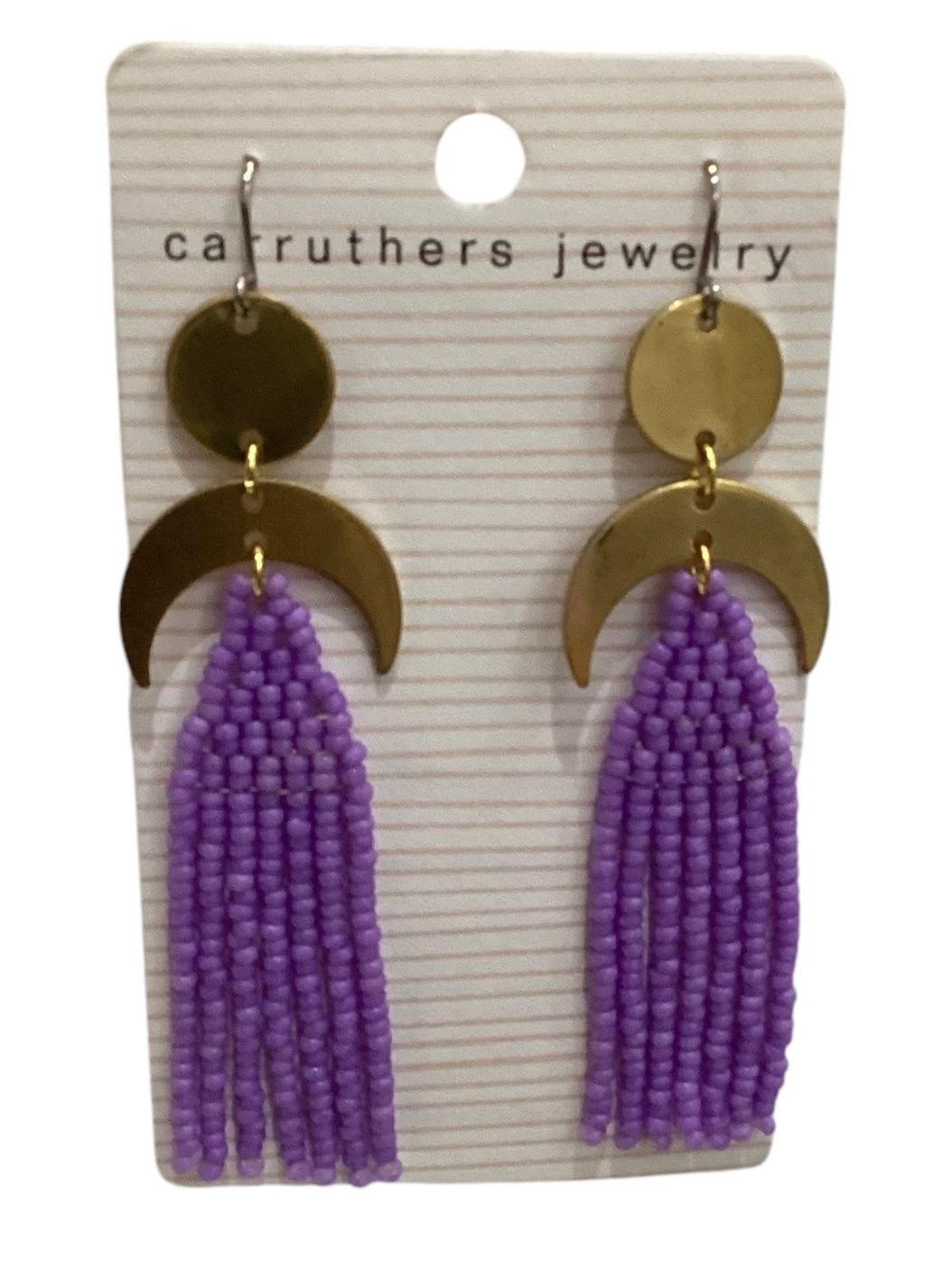Purple + Gold Medium Earrings