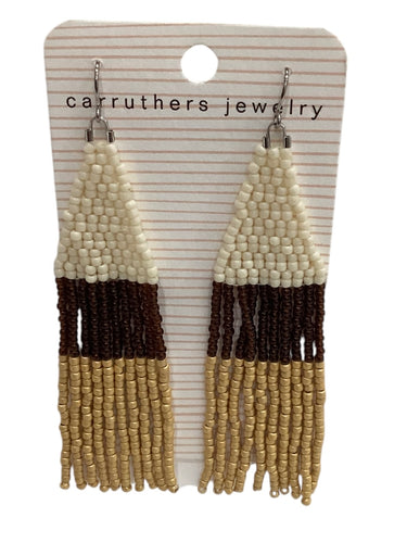 Brown + Tan + Cream X-Large Earrings