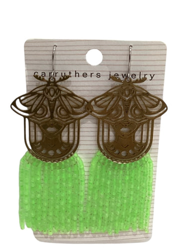 Lime Green Large Earrings