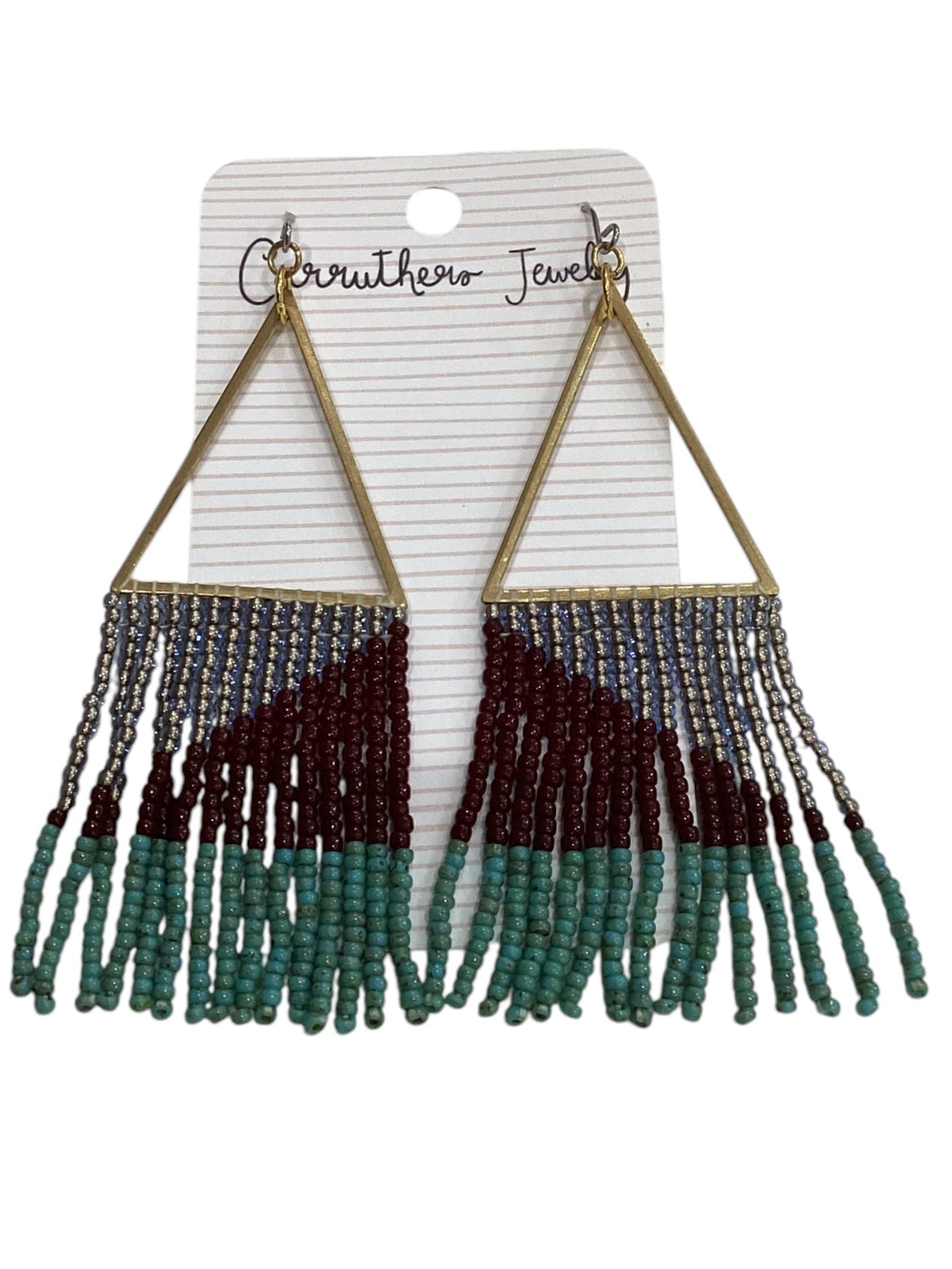 Brown + Turquoise X-Large Earrings
