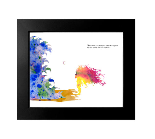 Small Tales - Harriet vs. The Ocean (Framed Print)