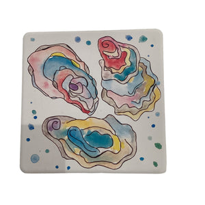 Water Absorbent Stone Coaster - Oyster