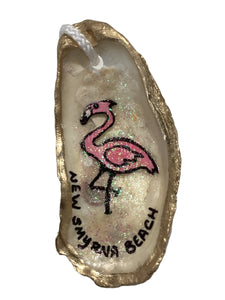 Flamingo Oyster Ornament