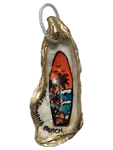 Surf Board Oyster Ornament