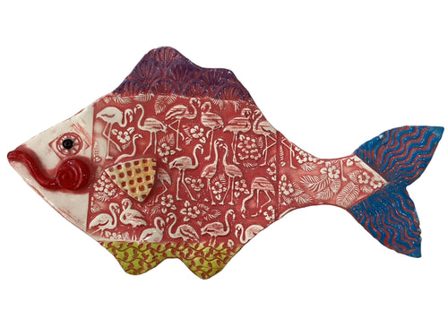 Ceramic Fish - Flamingo - Coral