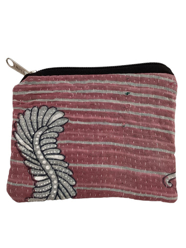 Kantha Zipper Pouch Bag - Small