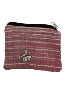 Kantha Zipper Pouch Bag - Small