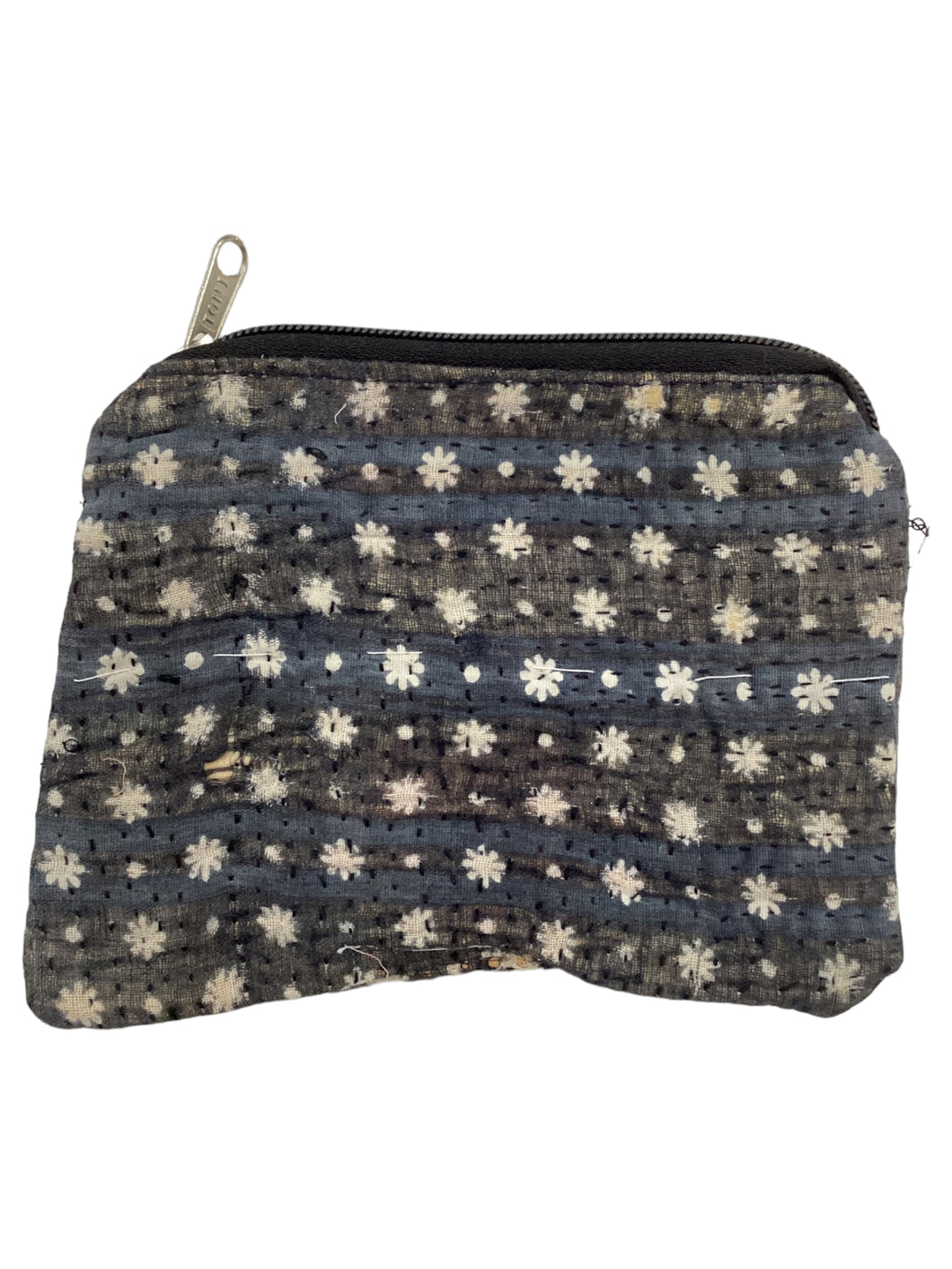 Kantha Zipper Pouch Bag - Medium