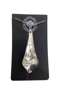 Silverplate Calla Lily with Pearls Necklace