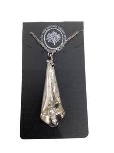 Silverplate Calla Lily with Pearls Necklace