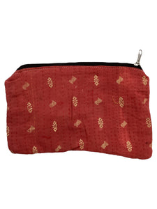Kantha Zipper Pouch Bag - Large