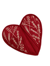 Cotton Potholder - Handwoven Pocket Design - Heart