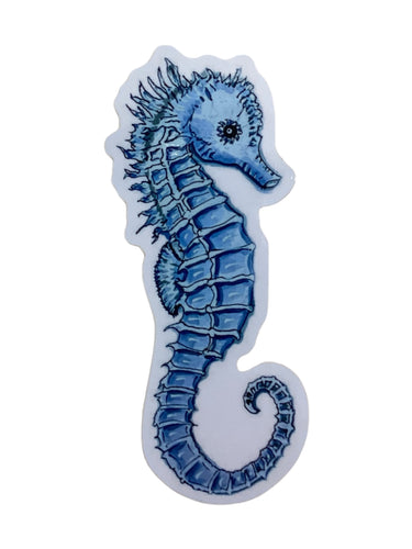 Blue Seahorse Stickers