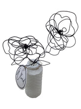 Wire Flower in White Vase