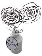 Wire Flower in White Vase