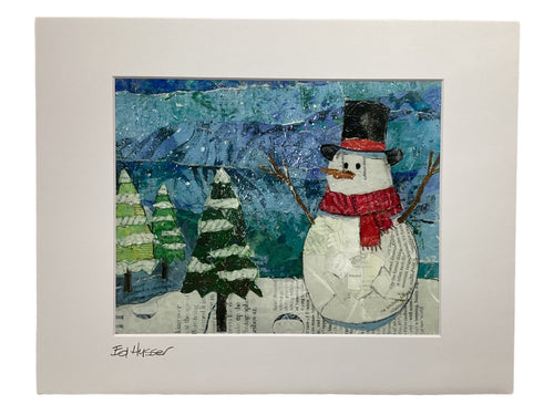 Holiday Snowman - Print