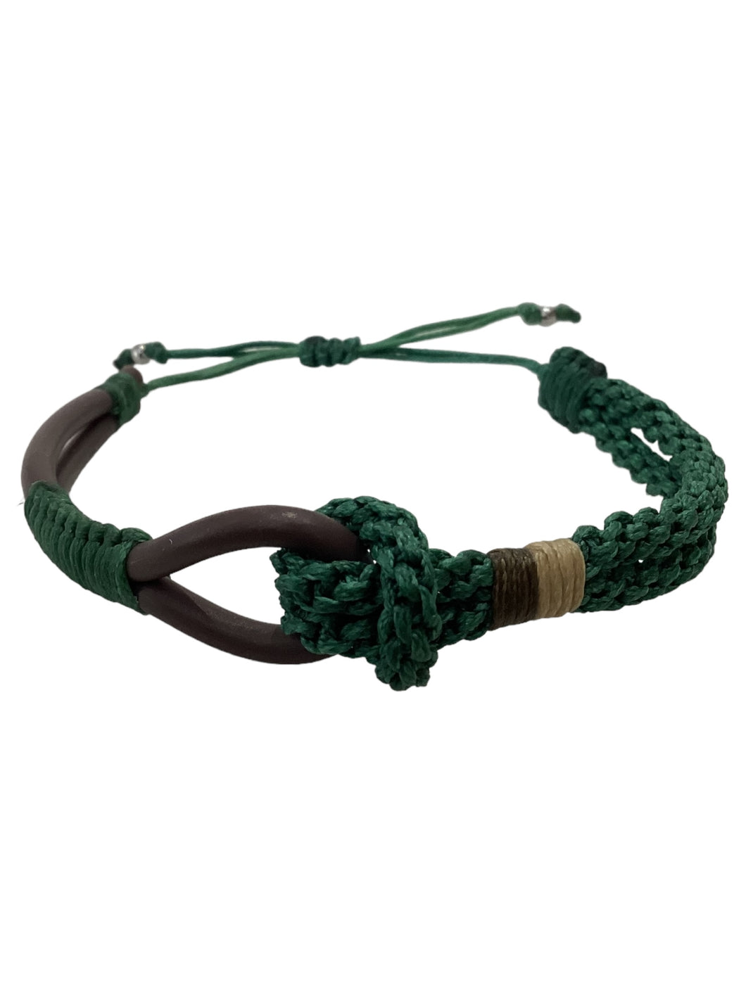 Men's Nautical Surfer Bracelet - Hunter Green