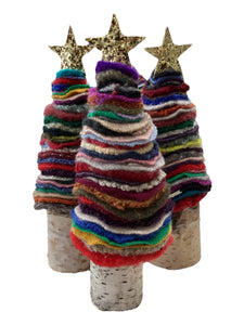 Felted Wool Christmas Tree - Small