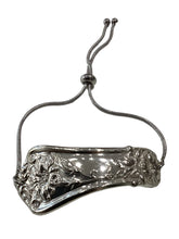 Silver Plate Slide with Decorative Stone Slide Bracelet